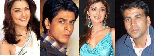 Preity, Sharukh, Shilpa, Akshay